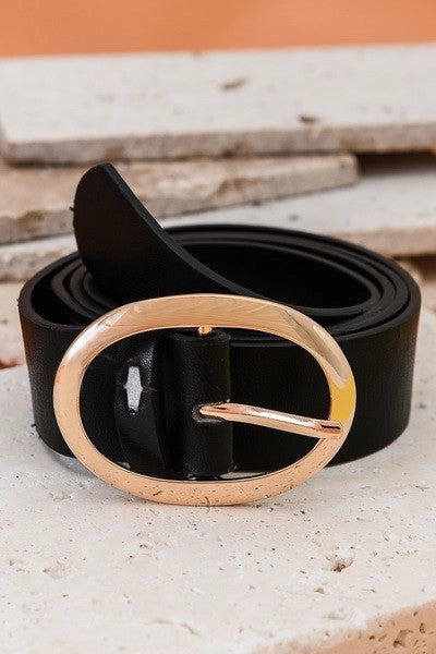 Classic Oval Leather Belt