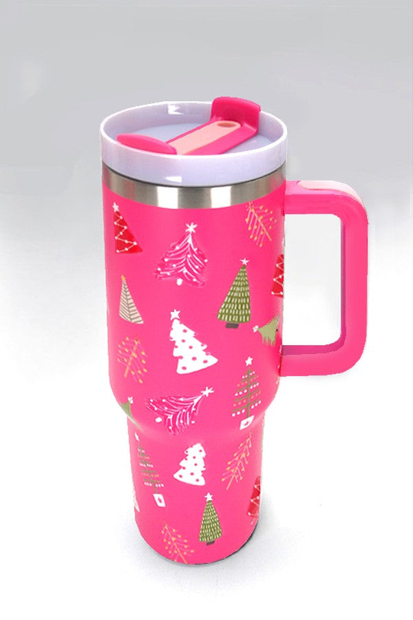 40oz Tree Fuchsia Tumbler