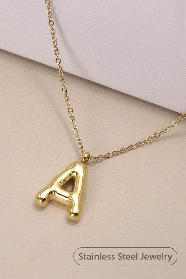 Bubble Initial Necklace