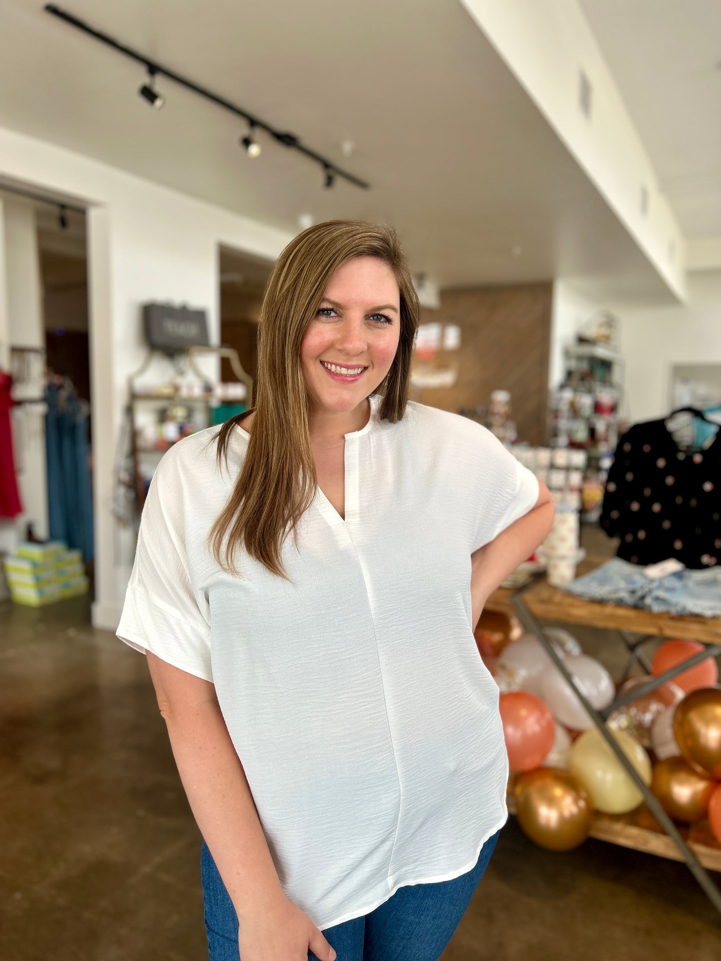 Girl Next Door Blouse- White