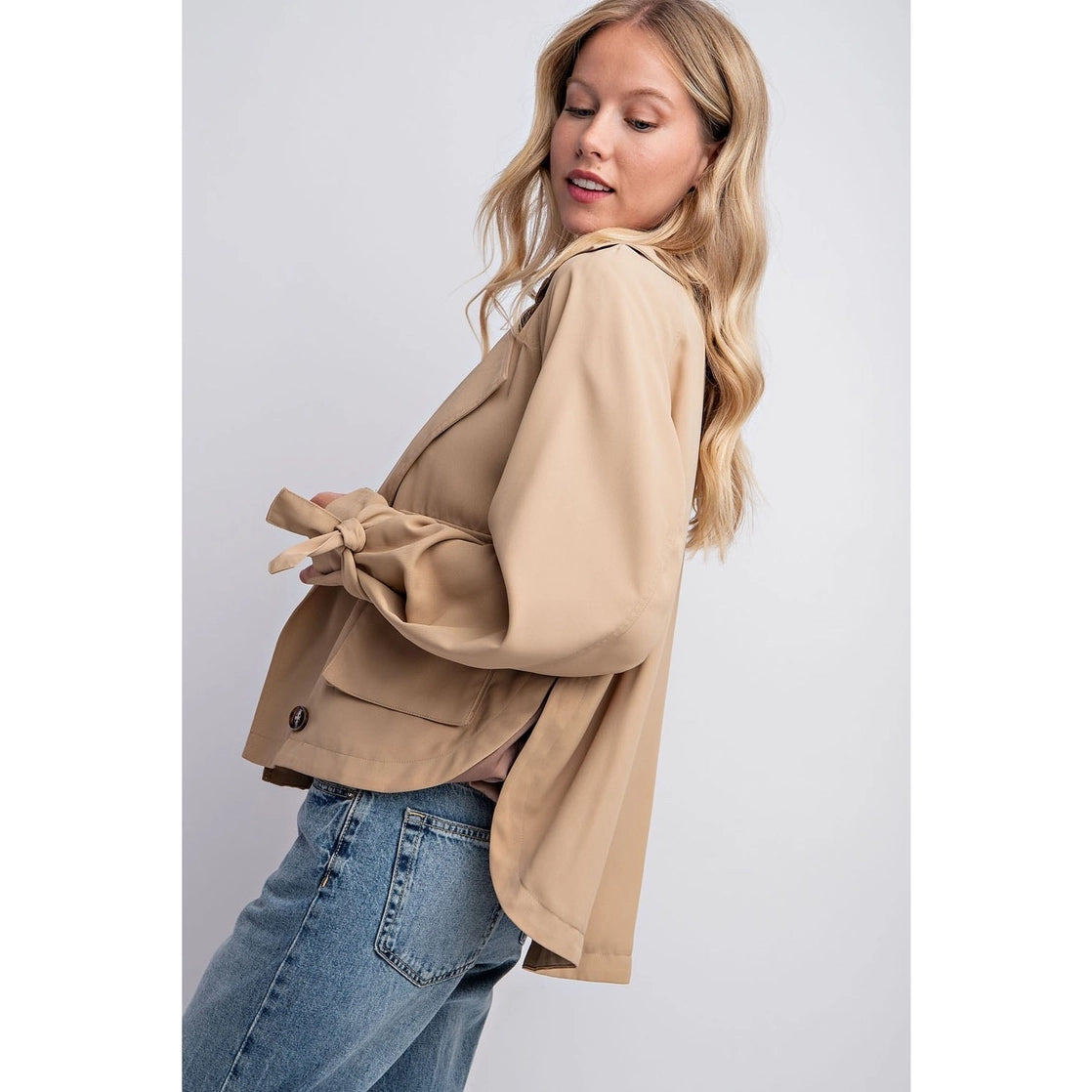 Call Me Maybe Cropped Trench Coat