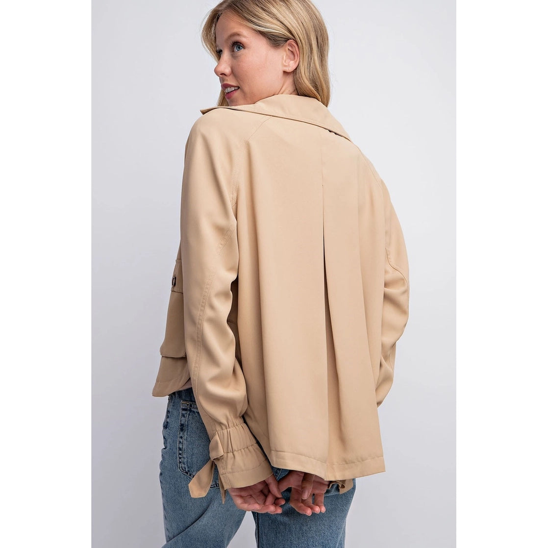 Call Me Maybe Cropped Trench Coat