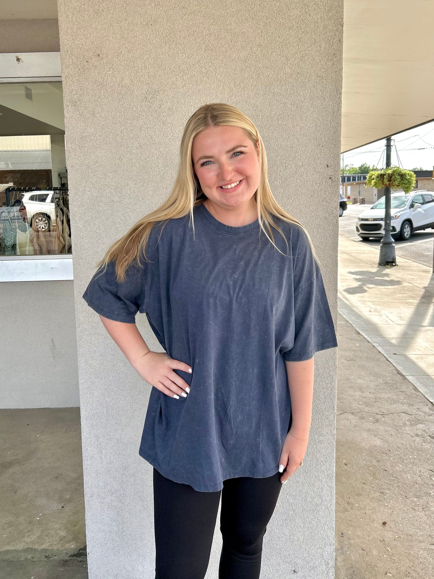 Dream Girl Boyfriend Tee- BlackBerry