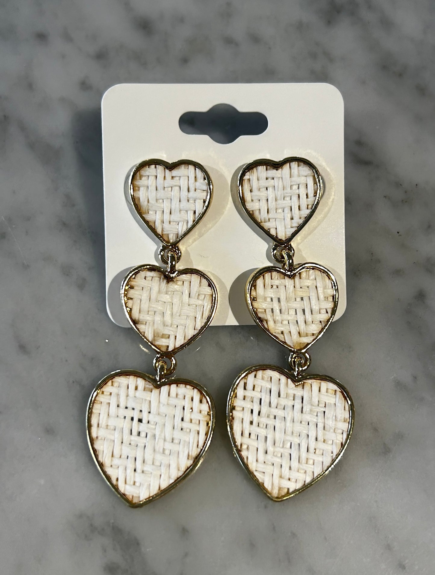 Triple Heart Earrings