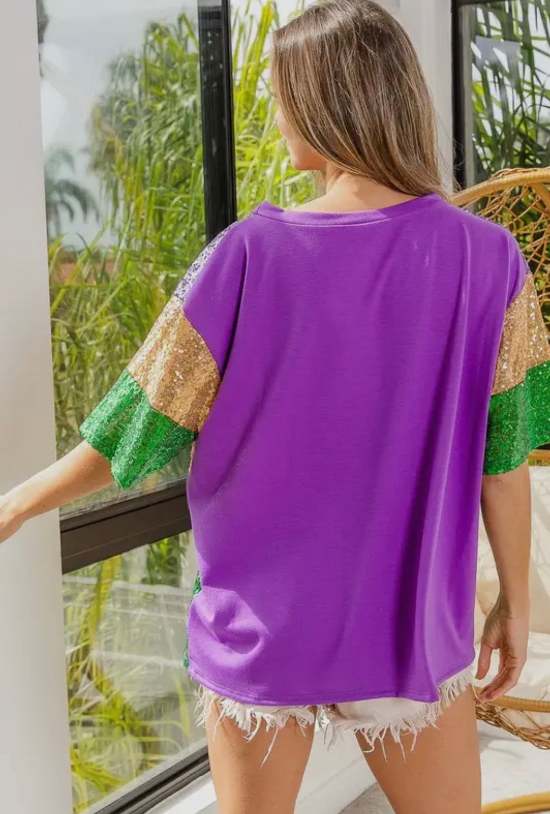 Mardi Gras Sequin Top
