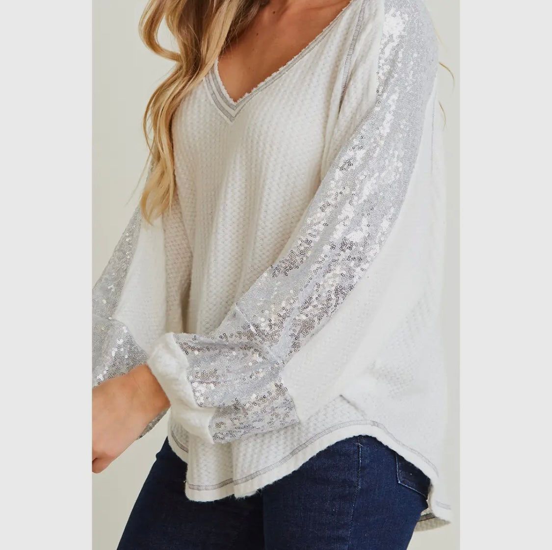 The Bonnie Sequin Knit Top