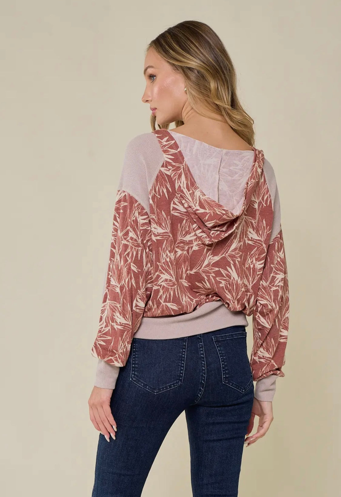 The Maggie Knit Hoodie- Brick