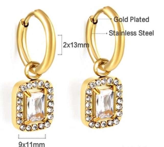 Diamond Dangle Earrings