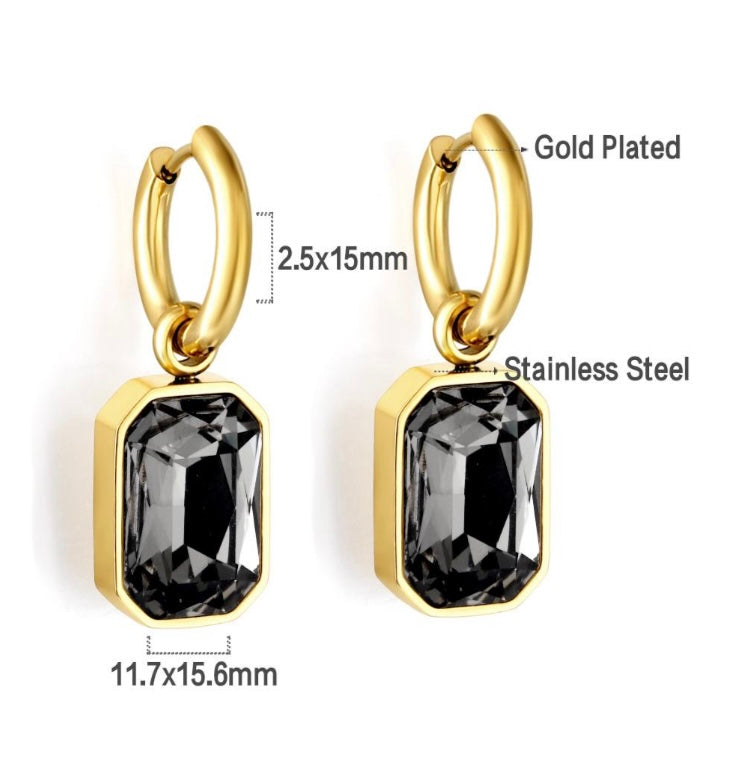 Dangle Earrings- Gray