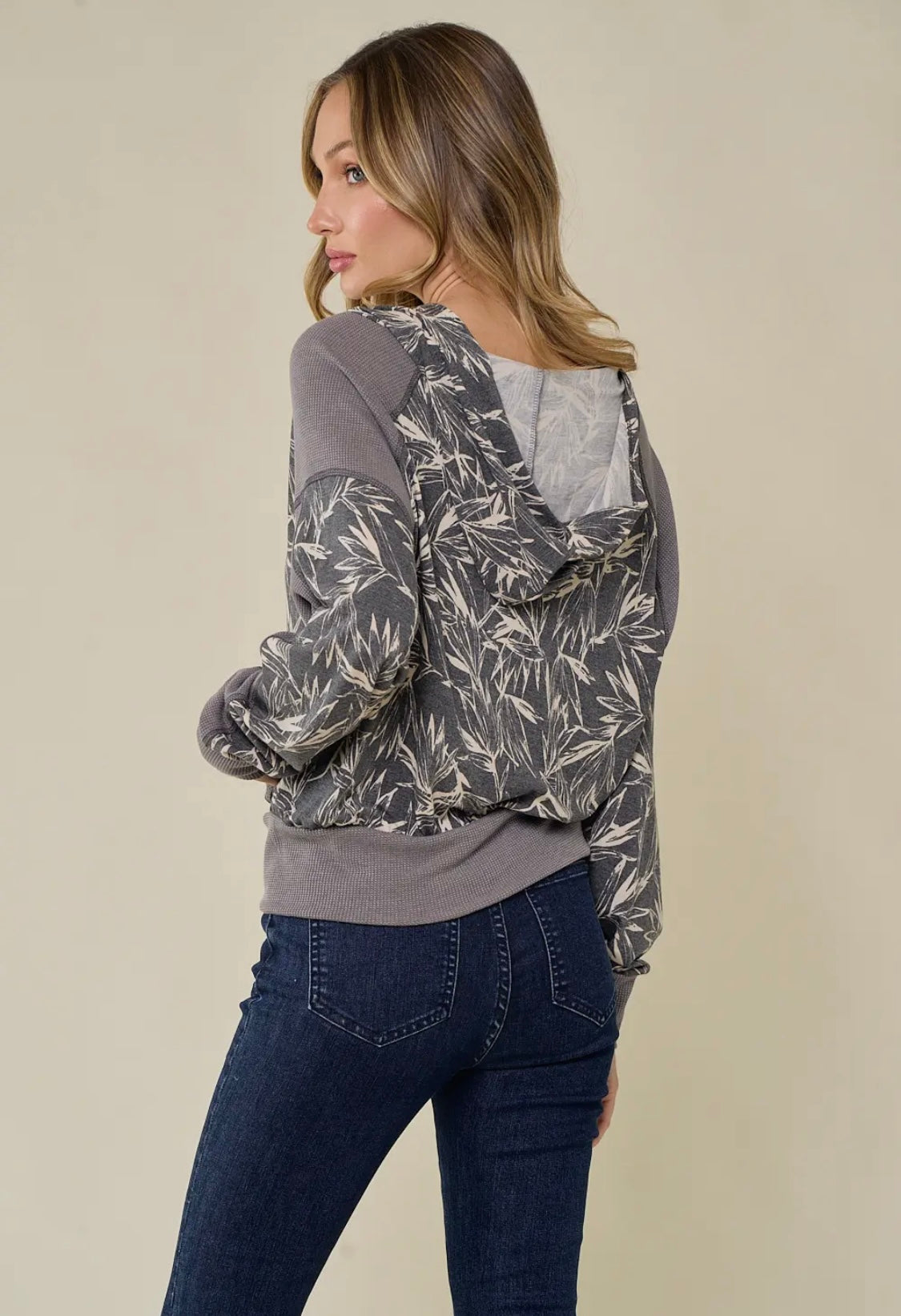 The Maggie Knit Hoodie- Grey