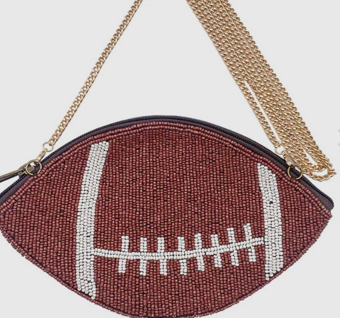 Football Beaded Bag