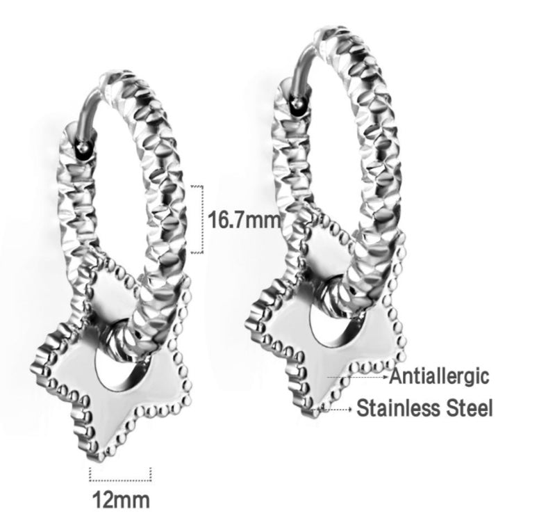 Silver Star Hoops