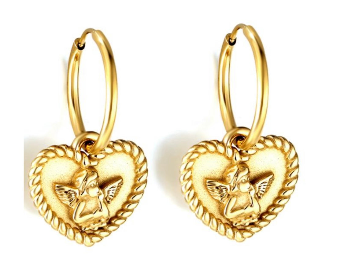 Angle Heart Earrings