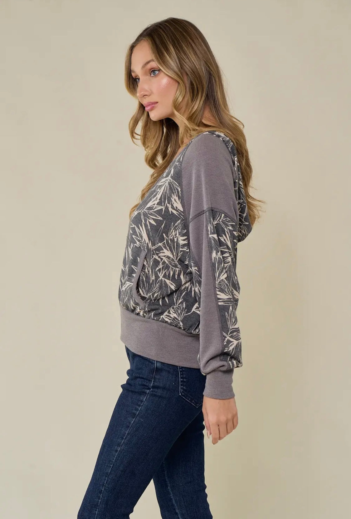 The Maggie Knit Hoodie- Grey