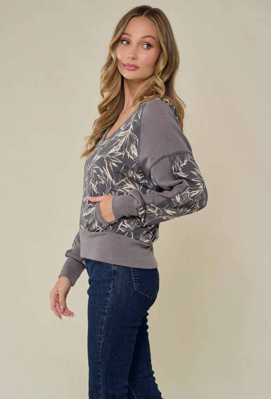 The Maggie Knit Hoodie- Grey