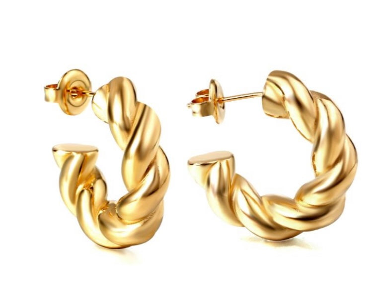 Twist Gold Earrings