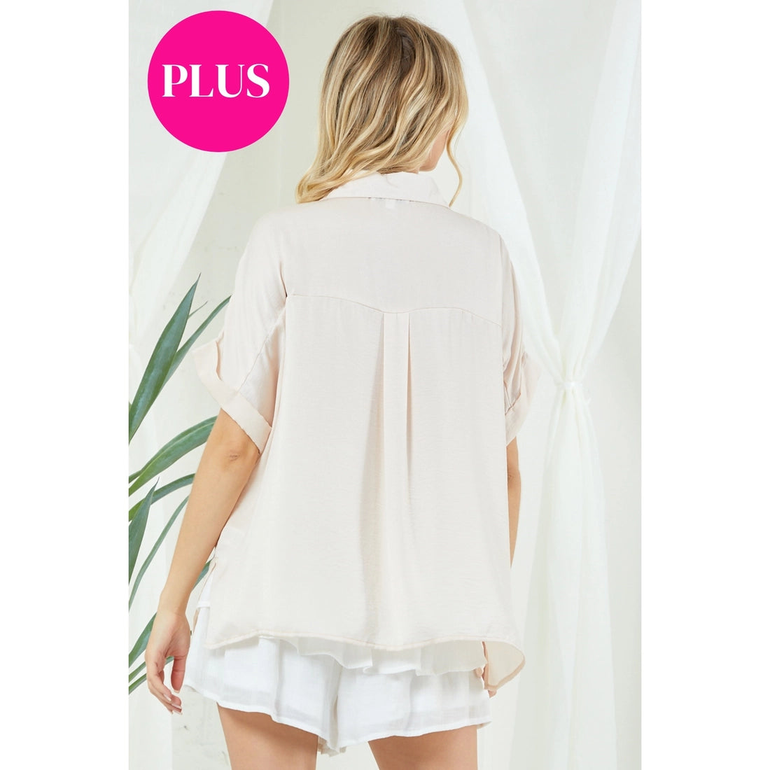 Happy Always Button Down Blouse