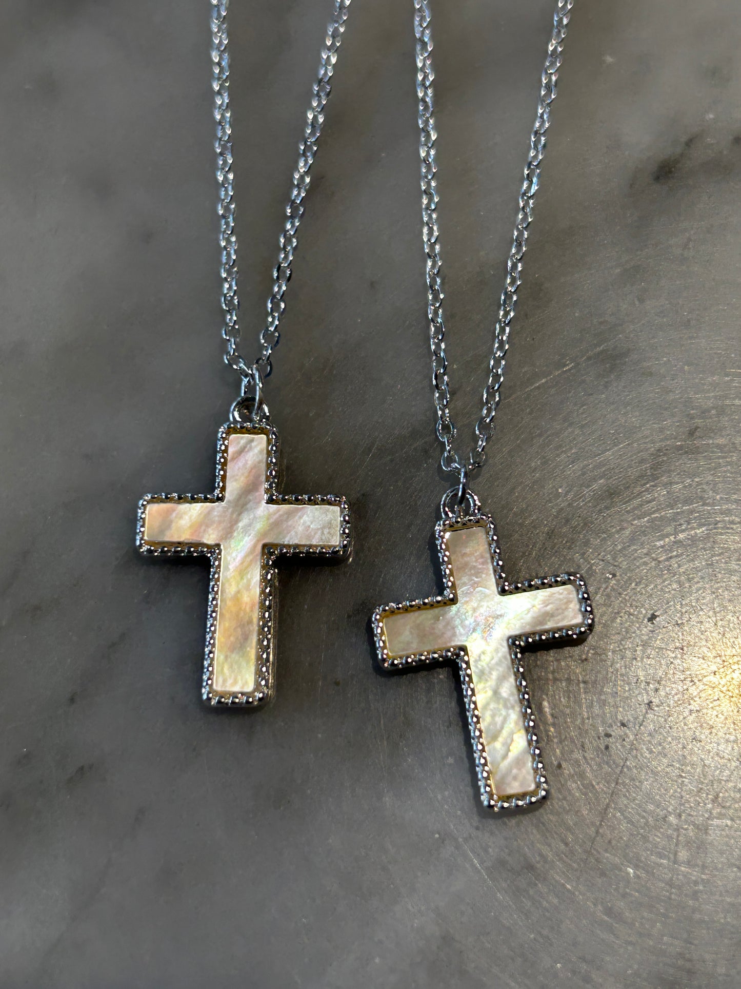 Opal Cross Necklace
