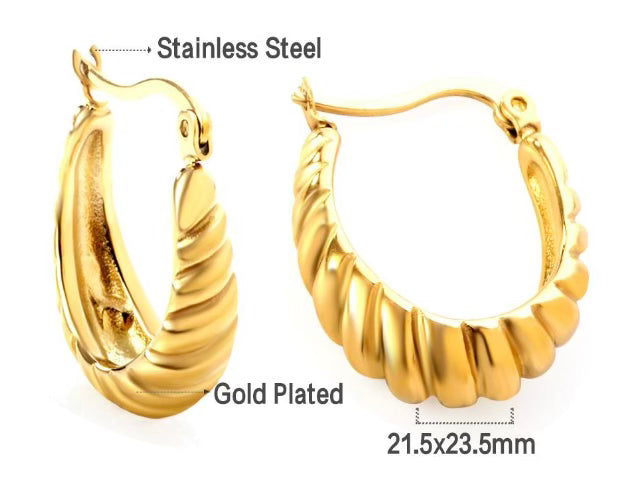 Small Swirl Hoops- GLD