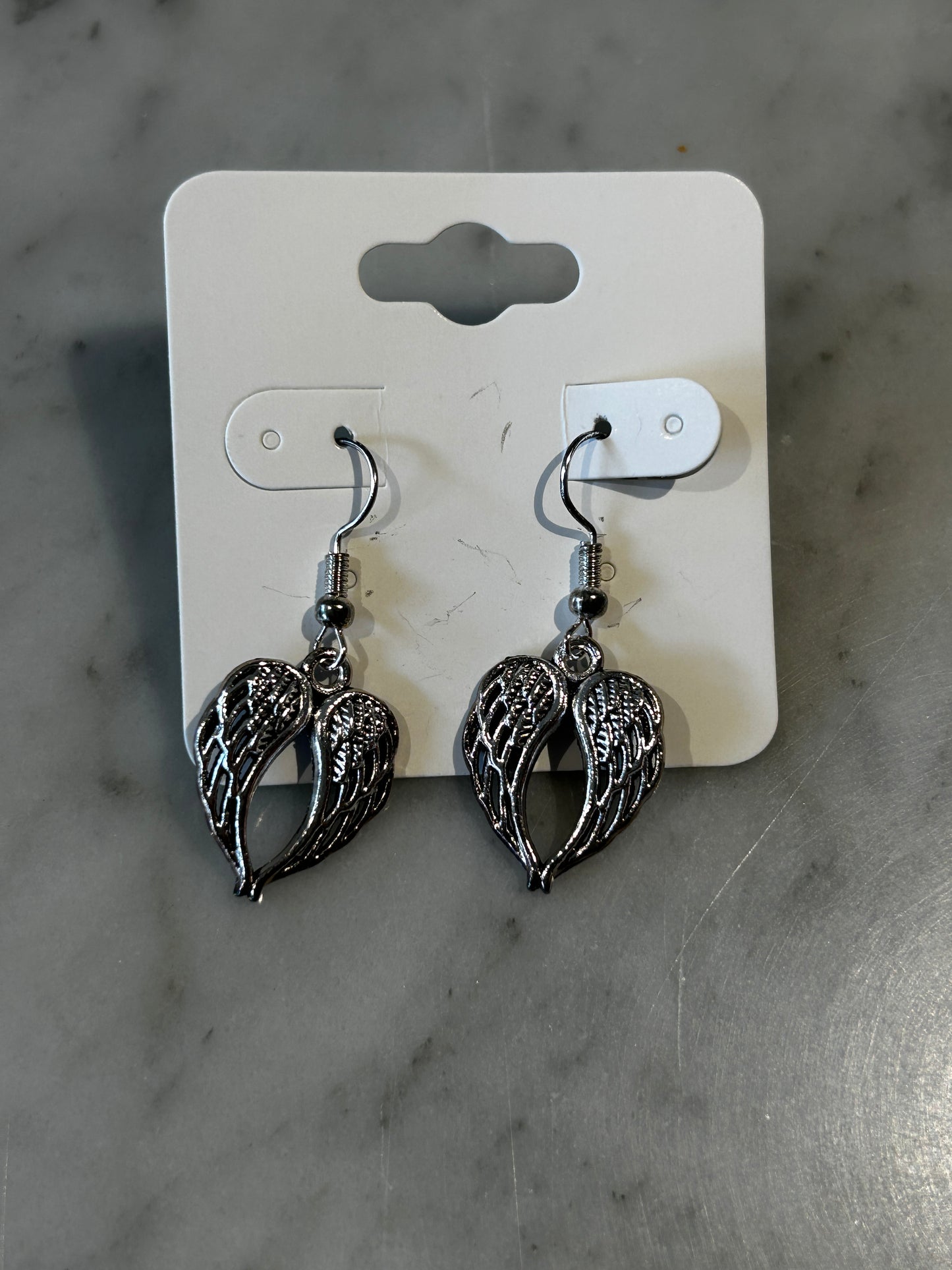 Silver Angel Wing Earrings