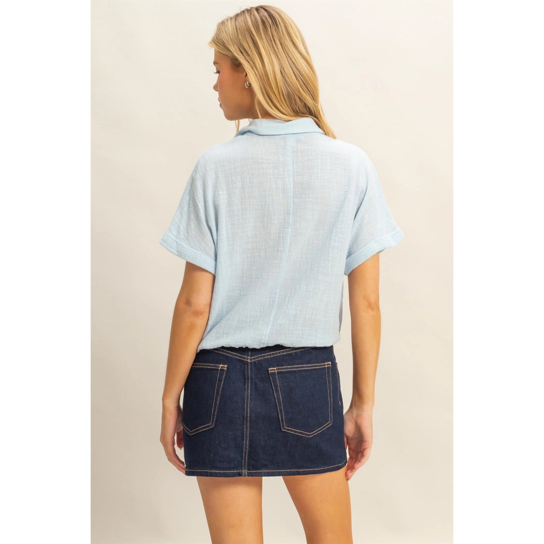 Lovely Thoughts Blouse- Blue