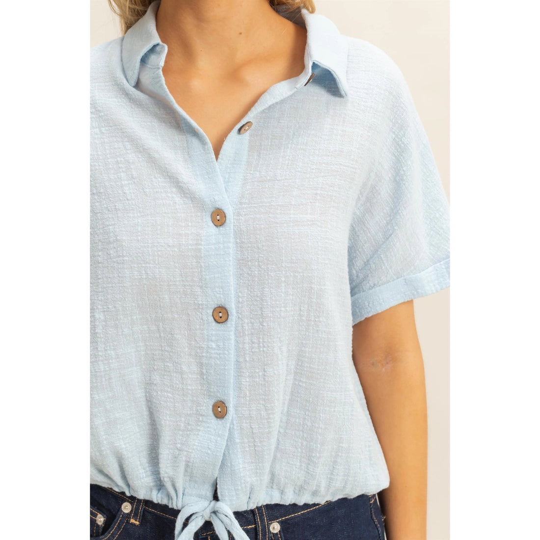Lovely Thoughts Blouse- Blue