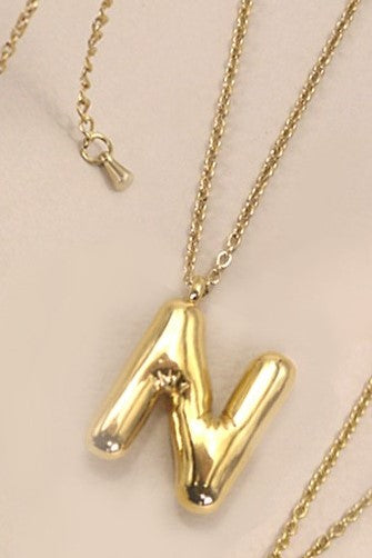 Bubble Initial Necklace