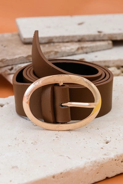 Classic Oval Leather Belt