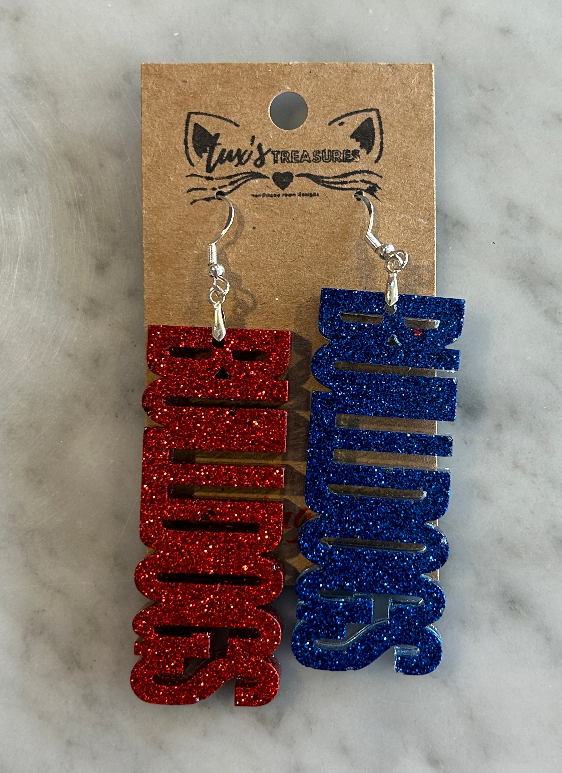 Bulldogs Dangle Earrings