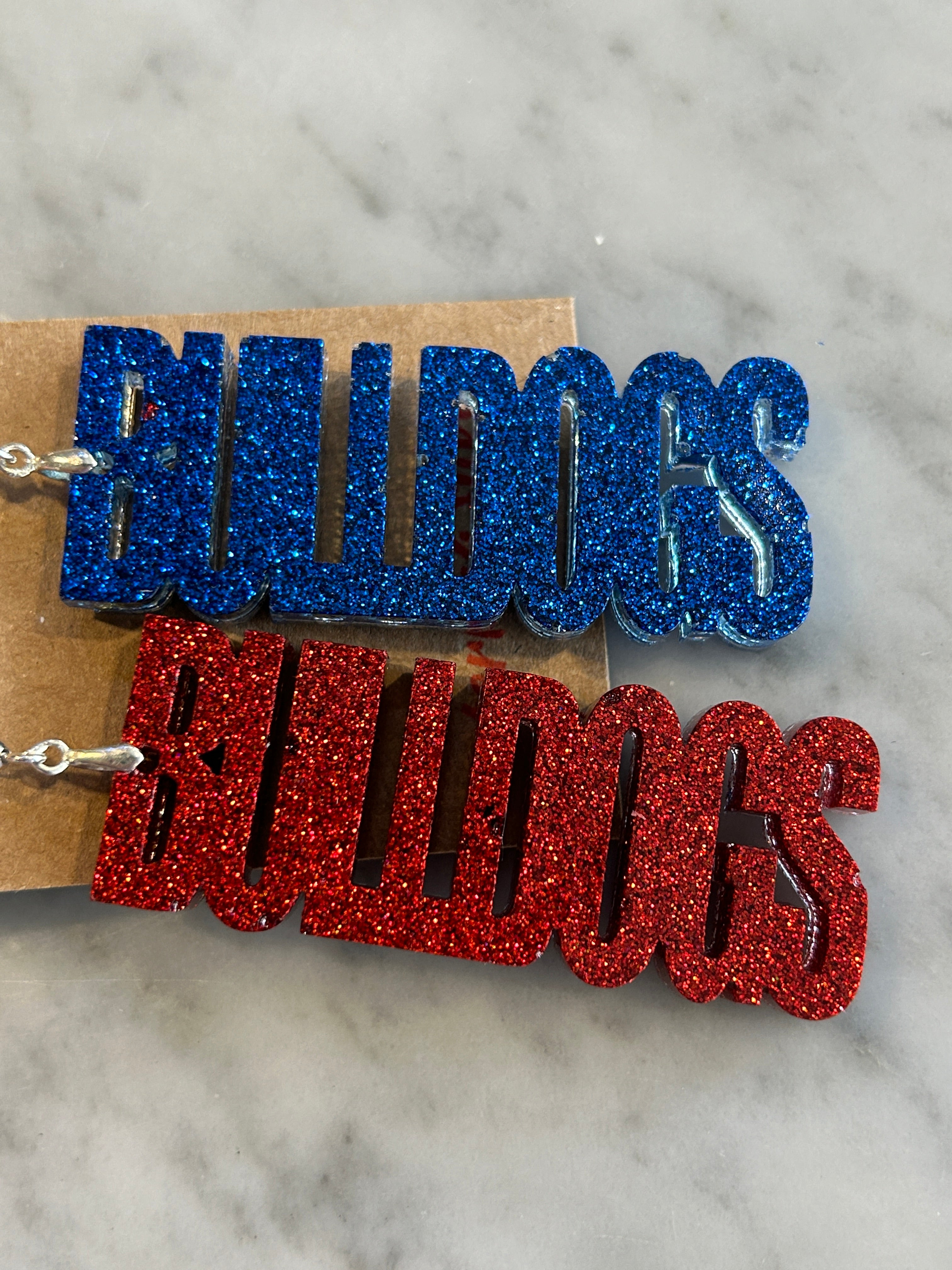 Bulldogs Dangle Earrings