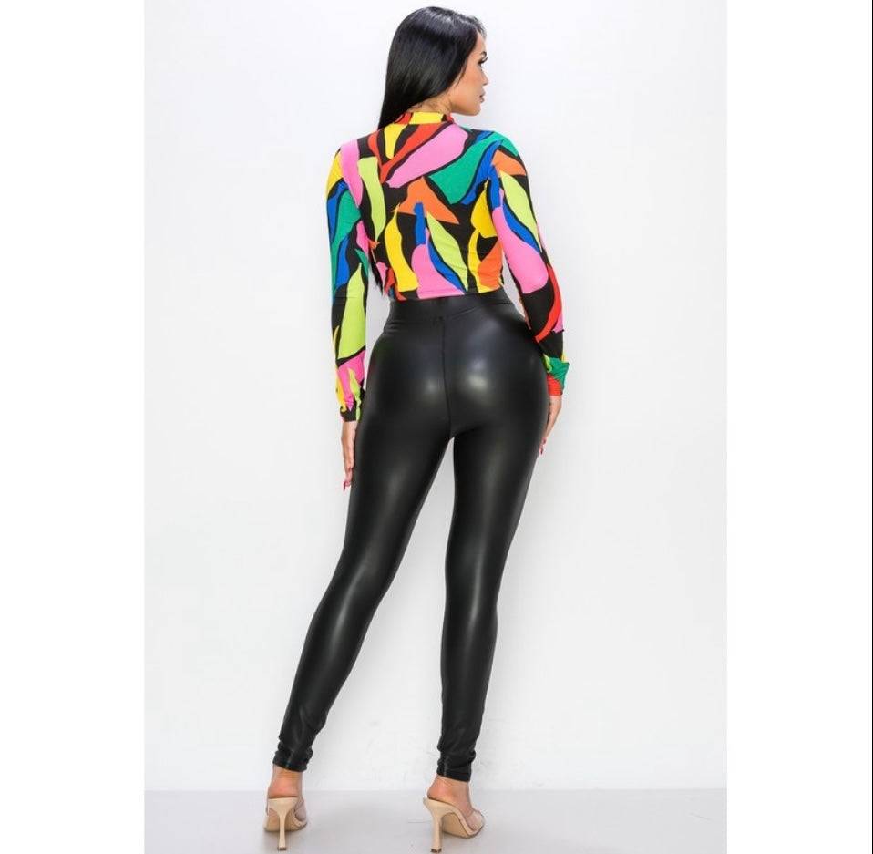 Faux Stretchy Leggings