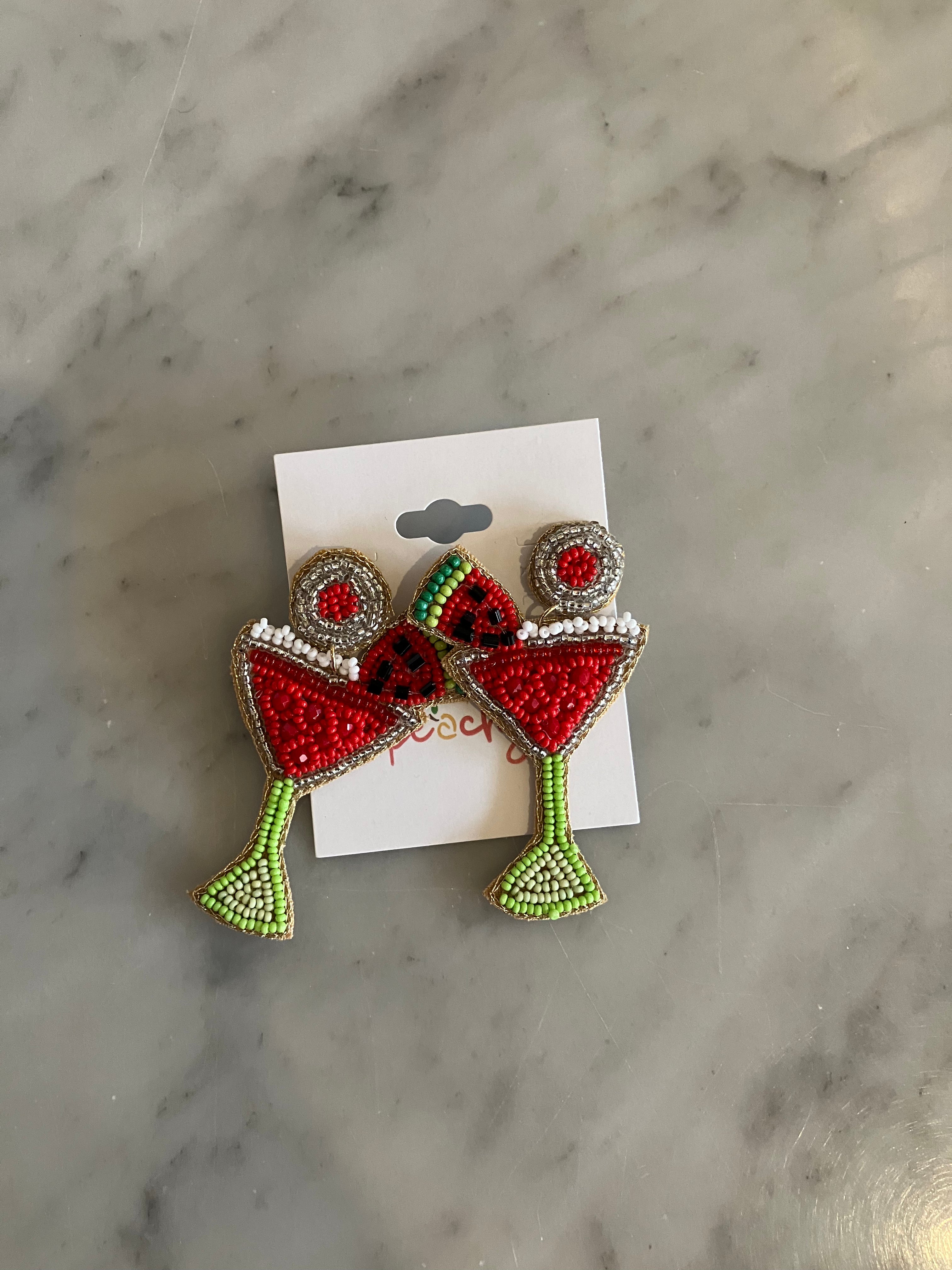 Alcohol Beaded Earrings