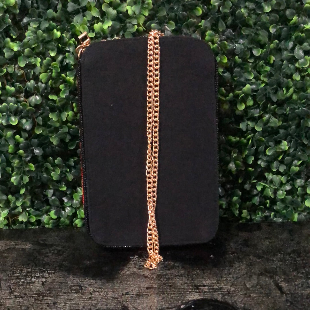 Camo & Stripes Beaded Bag