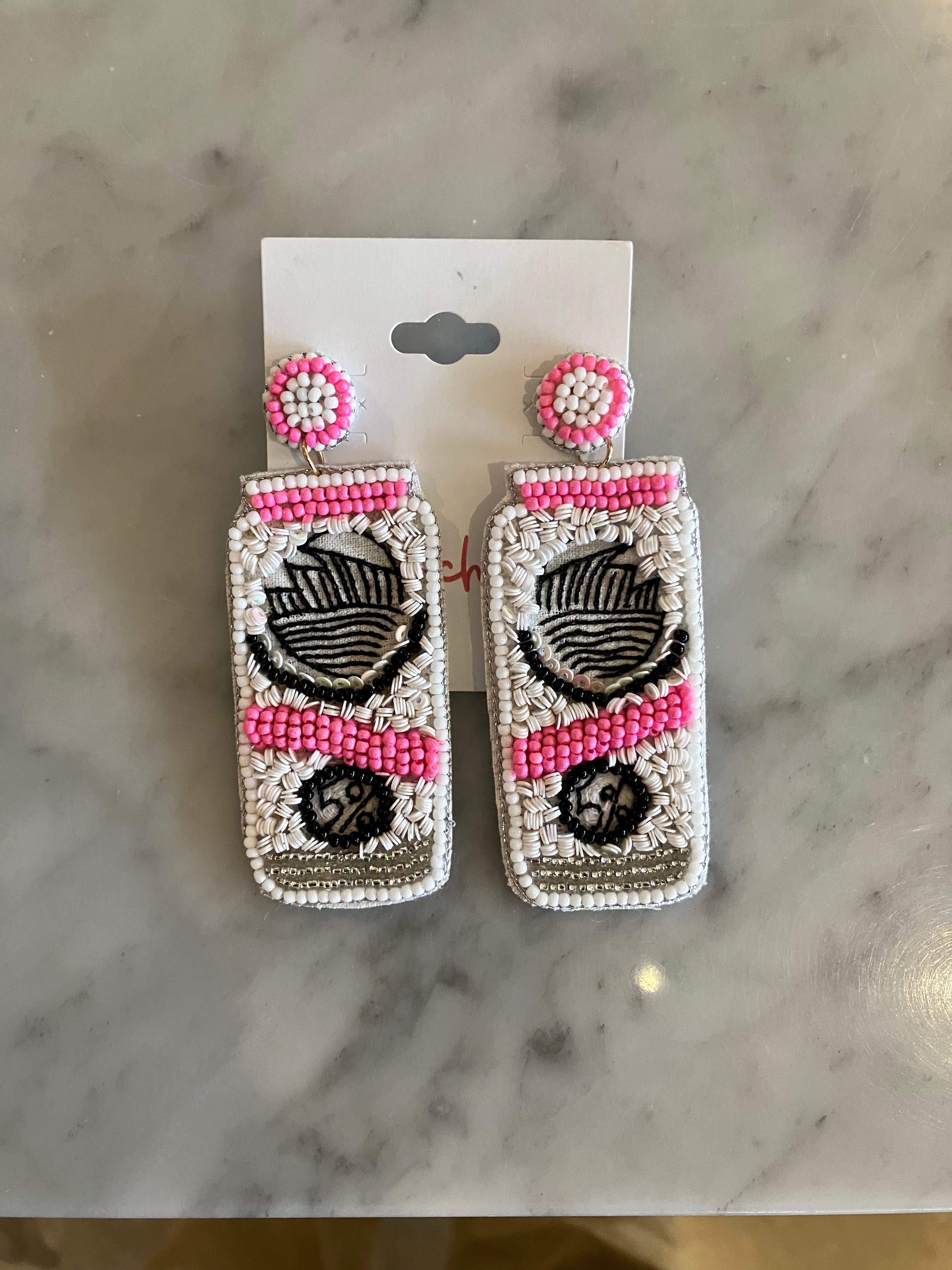 Alcohol Beaded Earrings