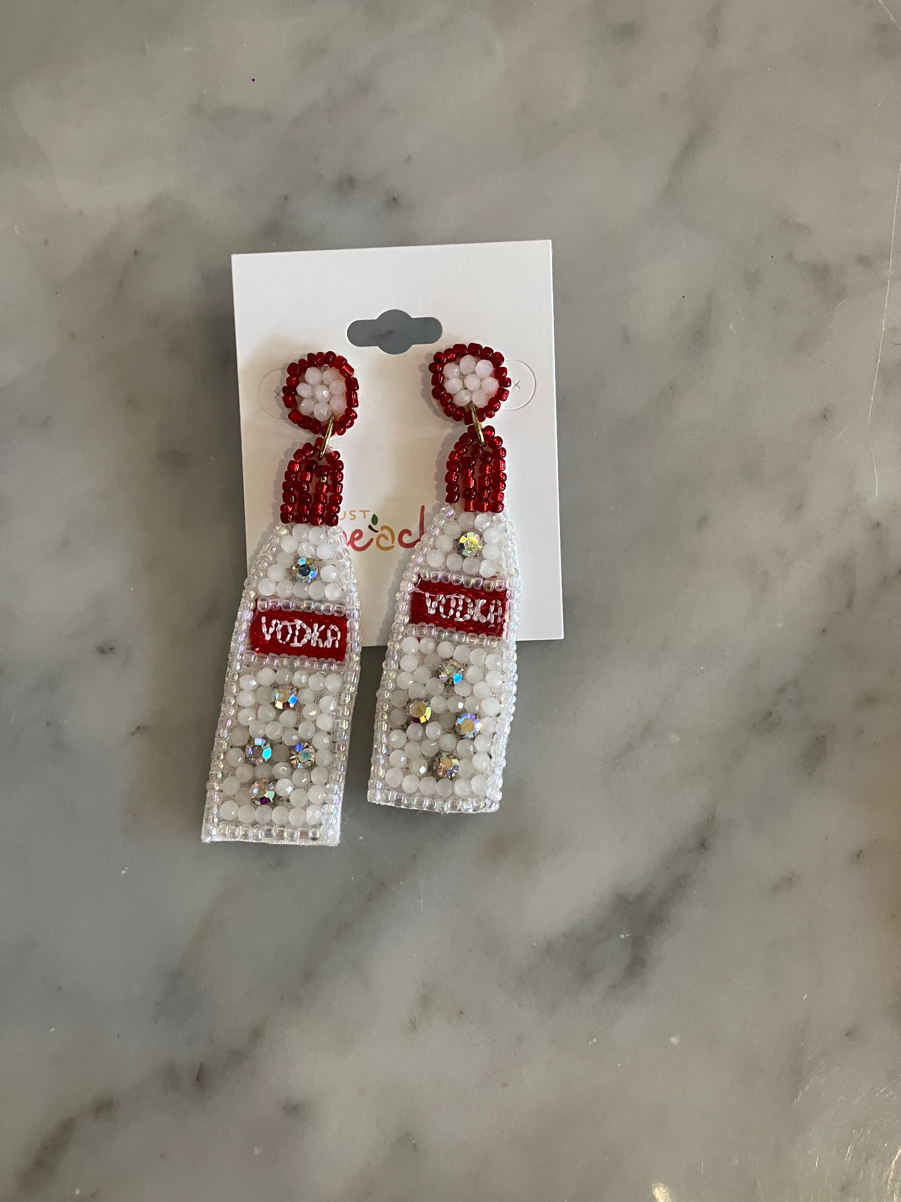 Alcohol Beaded Earrings