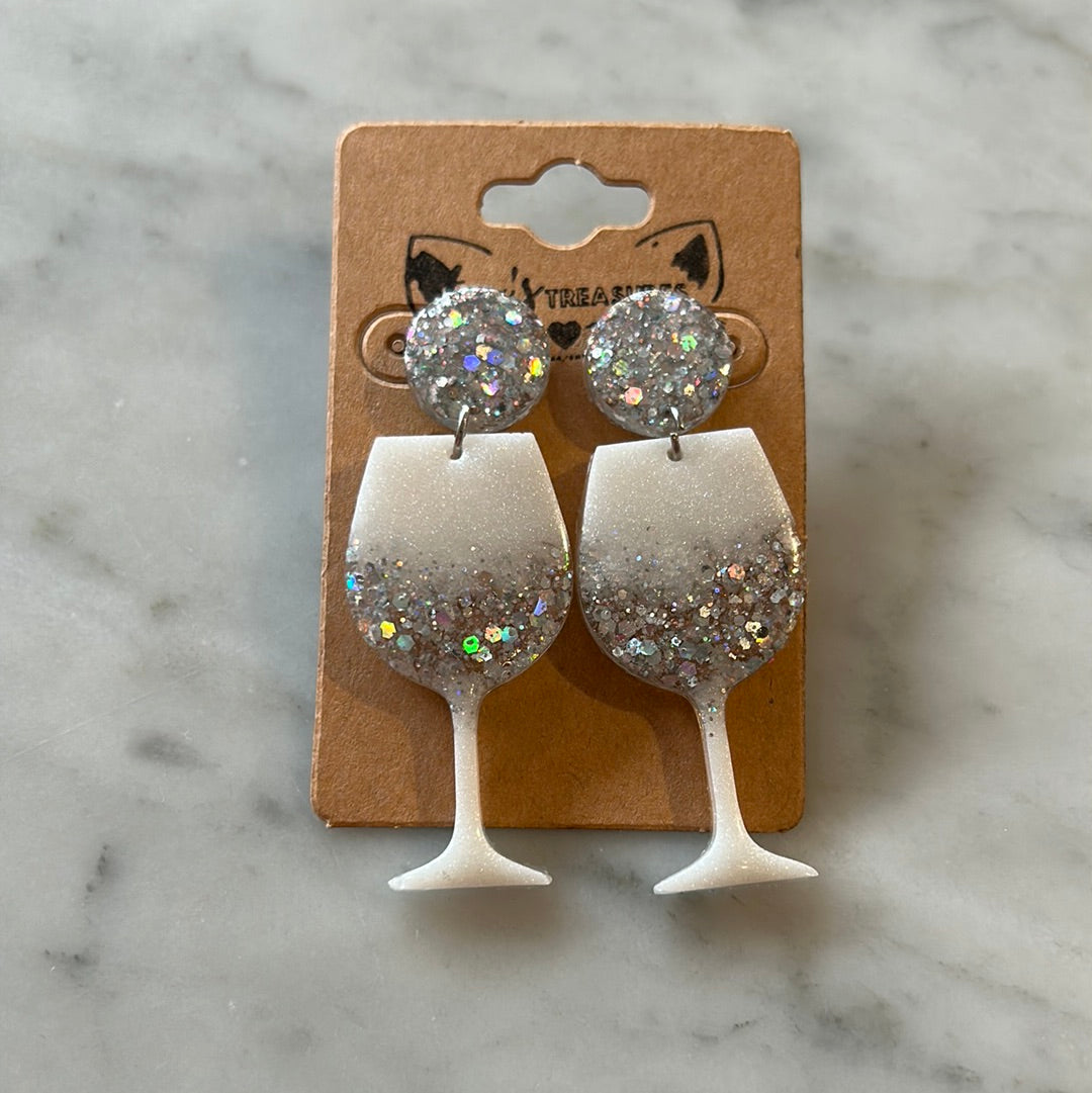 Wine Dangle Earrings