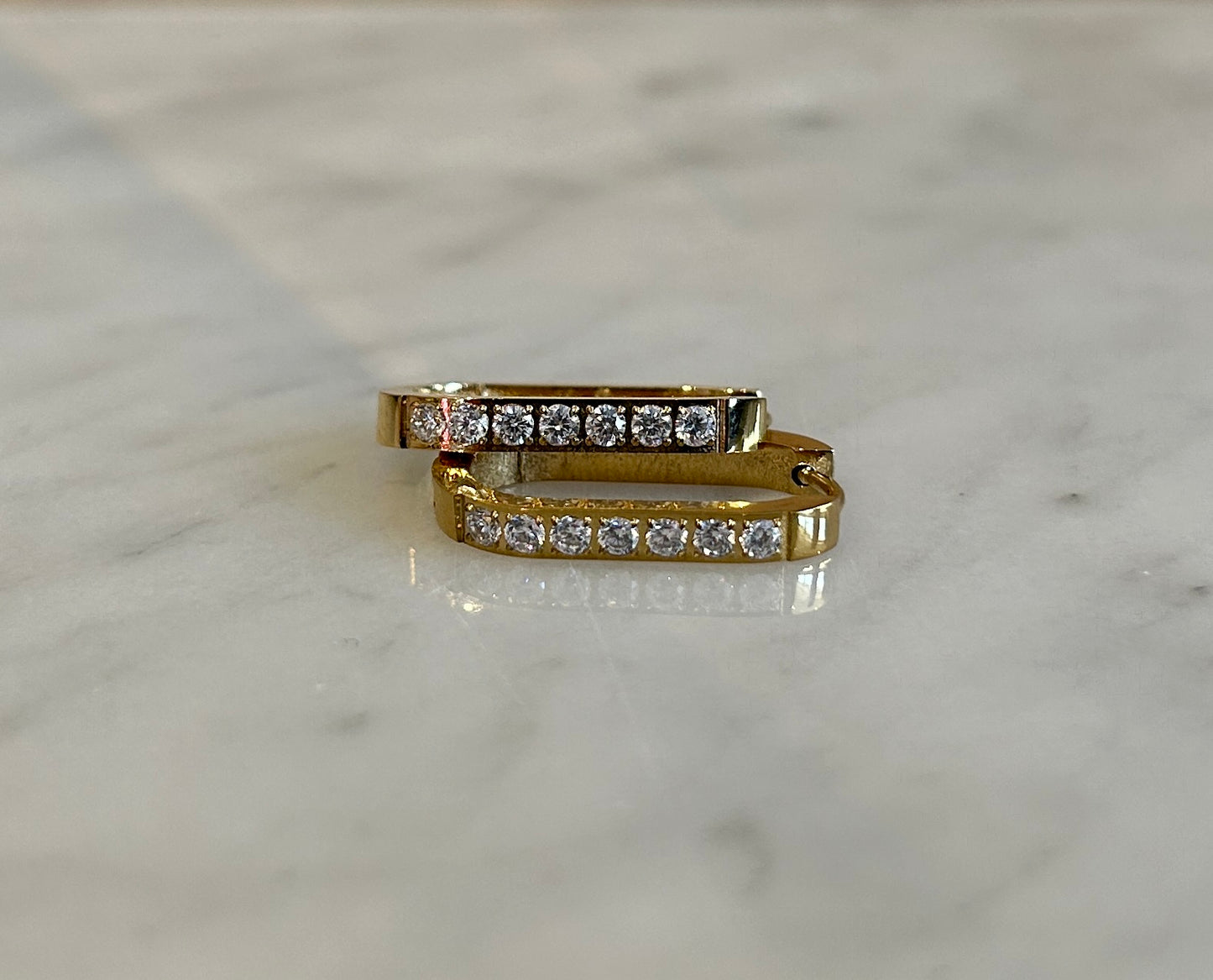 Diamond Rectangle Earrings