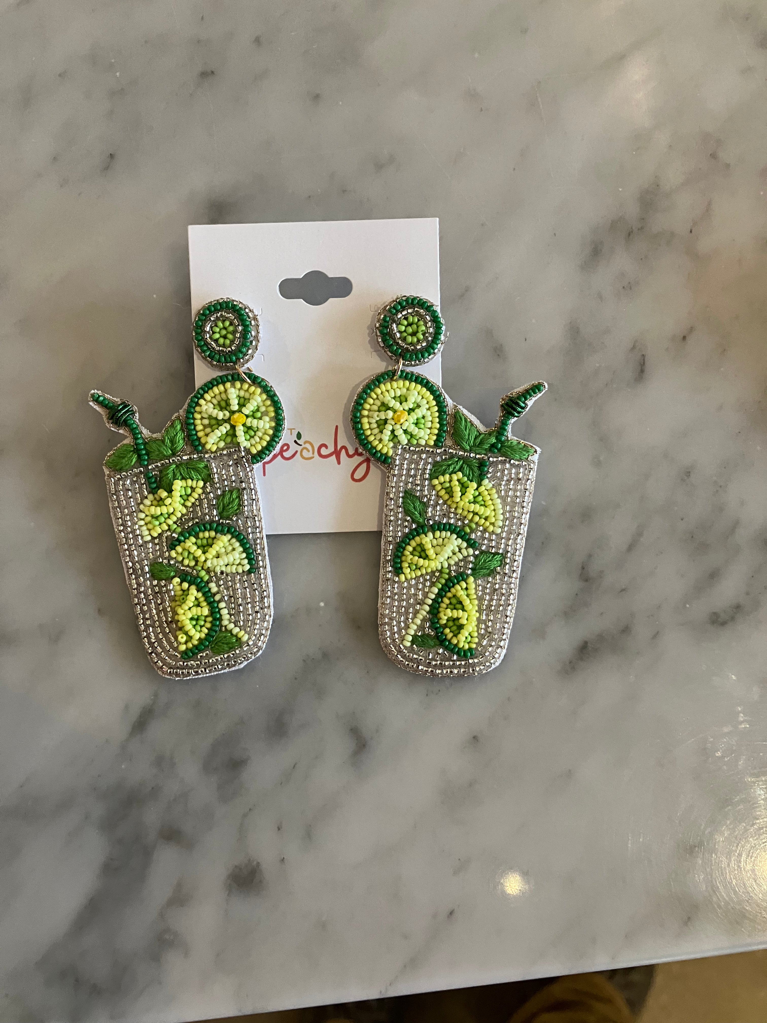 Alcohol Beaded Earrings