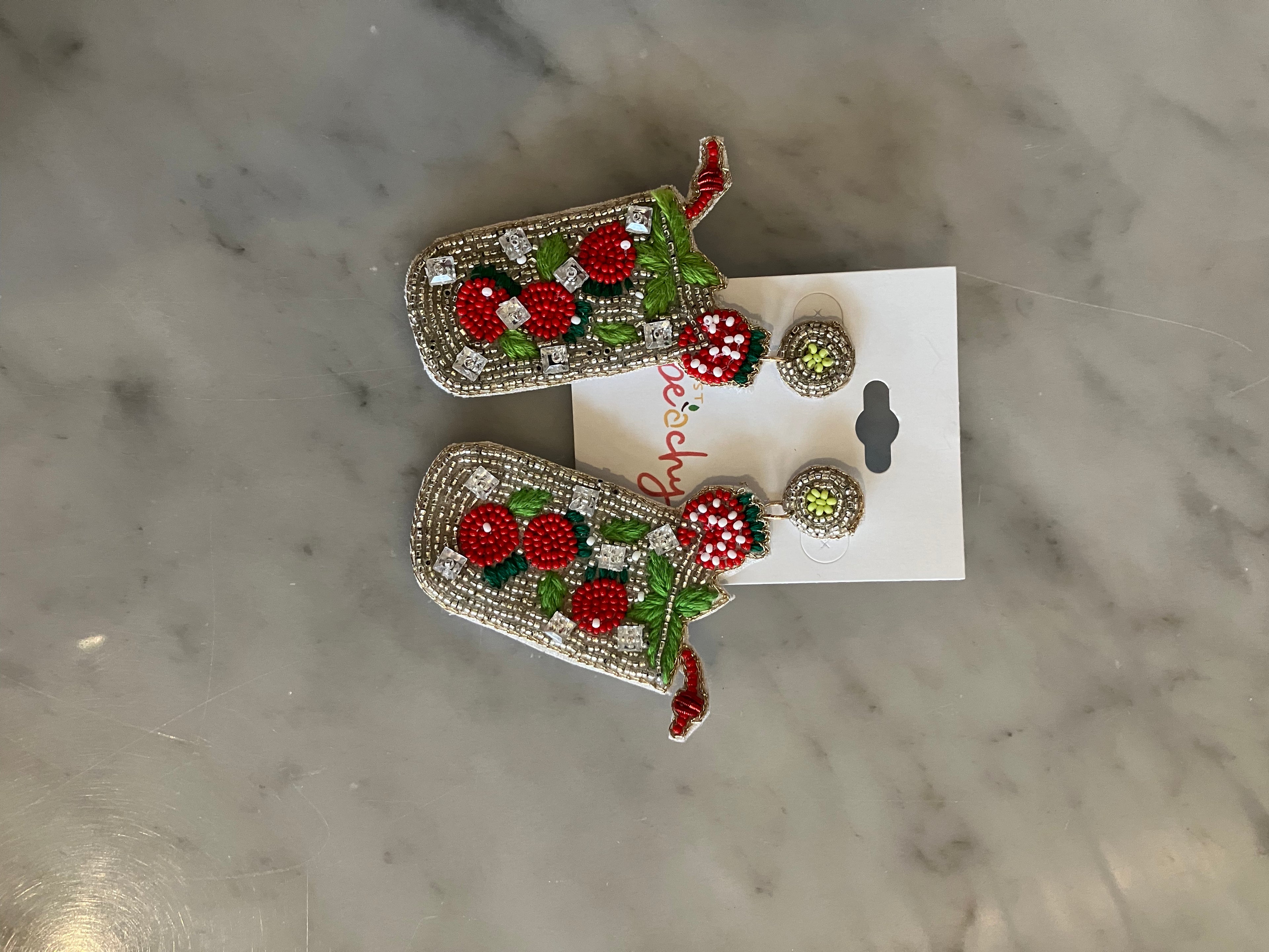 Alcohol Beaded Earrings