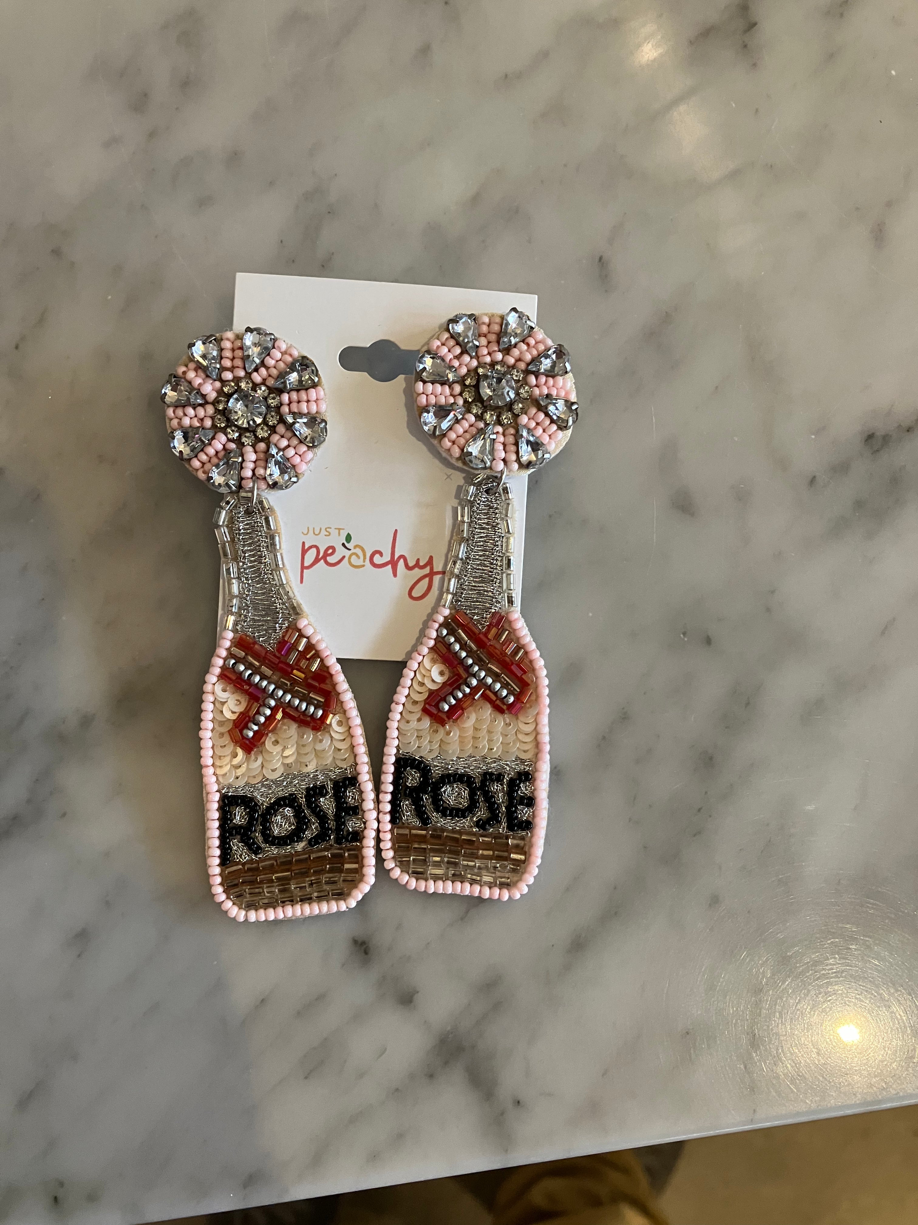 Alcohol Beaded Earrings