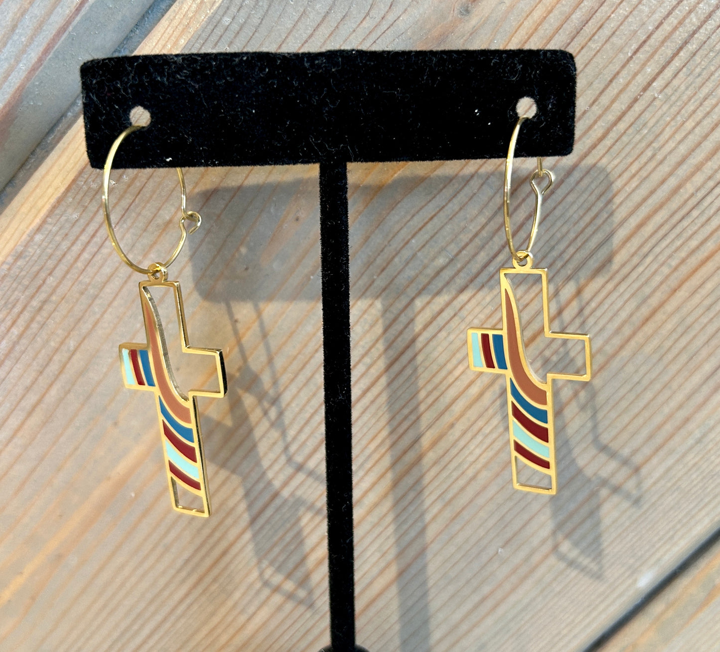 Cross Dangle Earrings