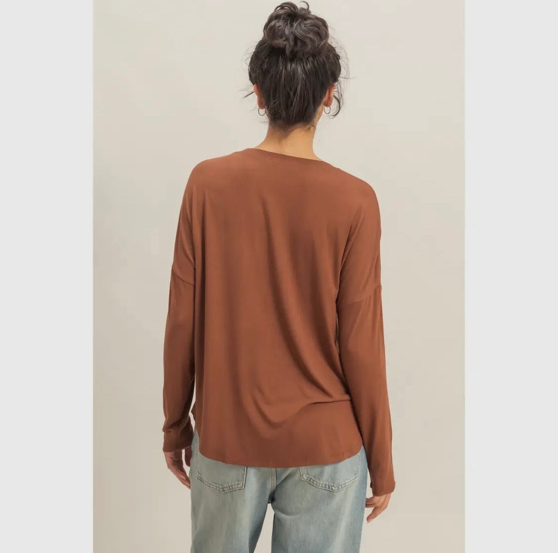 Golden Hour Long-Sleeve Top in Chestnut