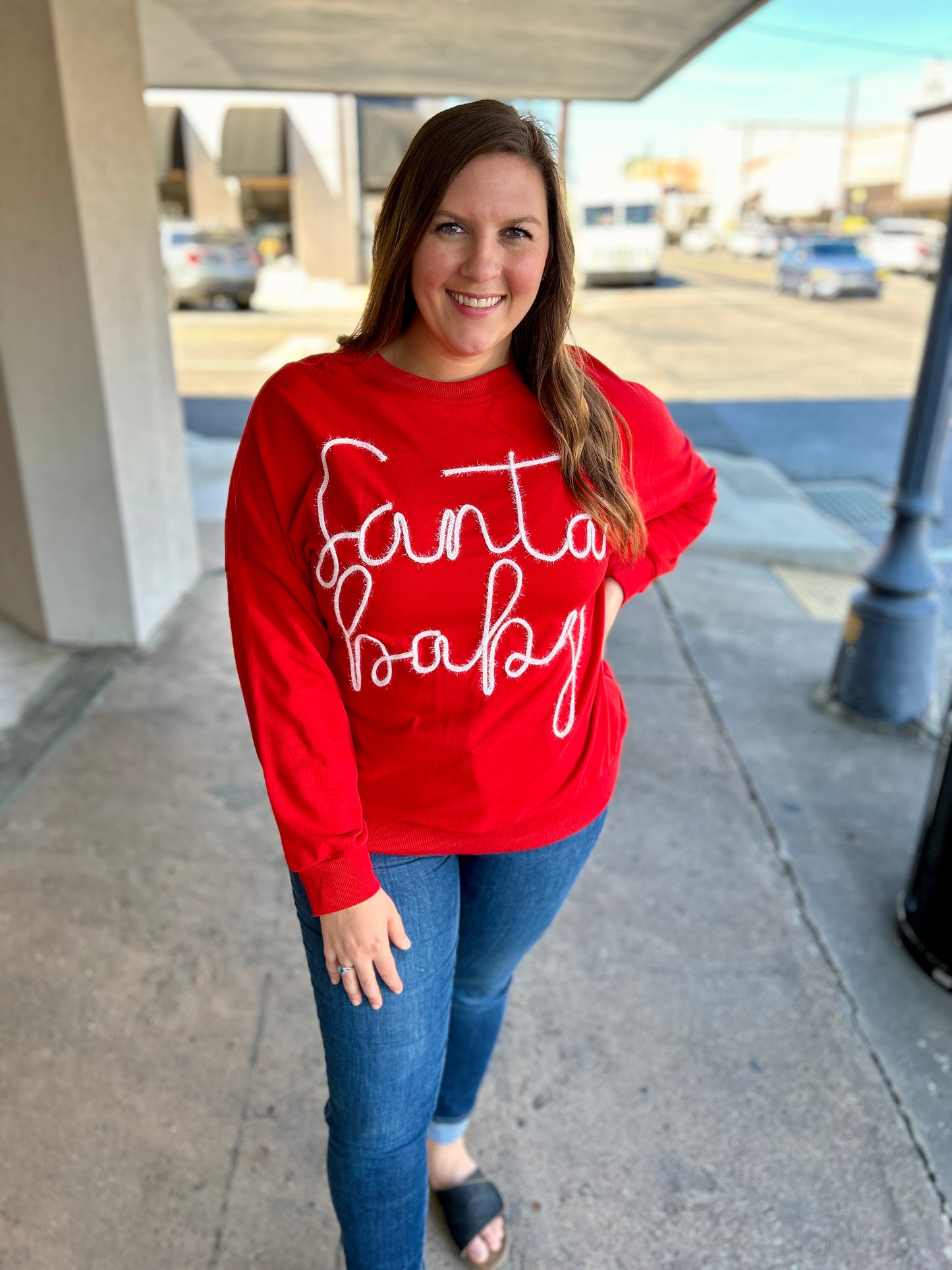 Santa Baby Tinsel Sweatshirt