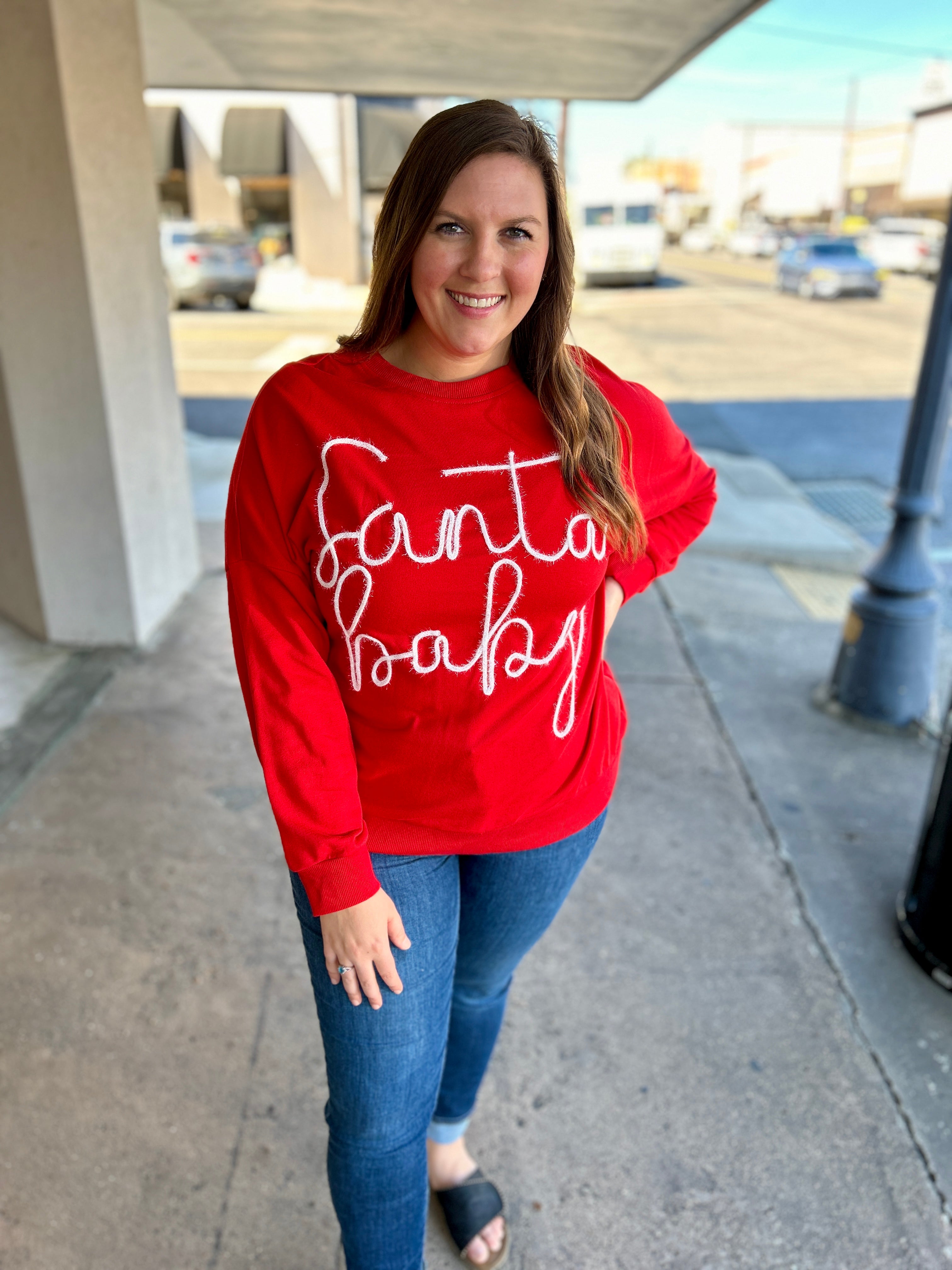 Santa Baby Tinsel Sweatshirt