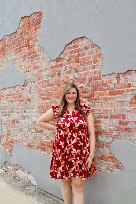 Rosy Radiance Plus Dress