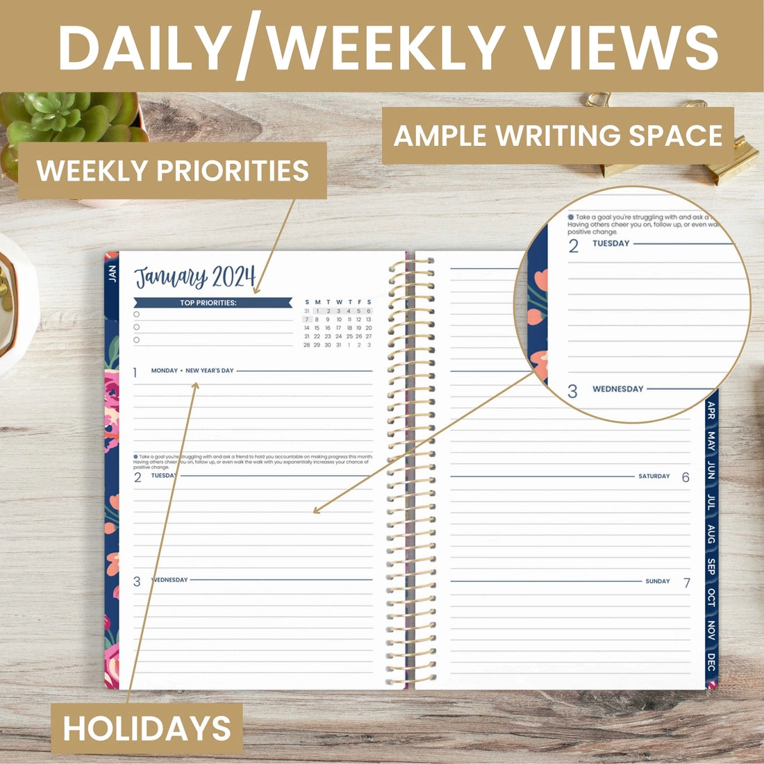 2024 Planner- Marble