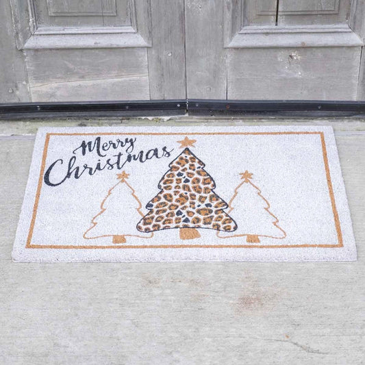 Leopard Christmas Tree Doormat