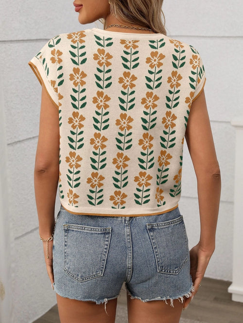 Charming Bloom Knit Top