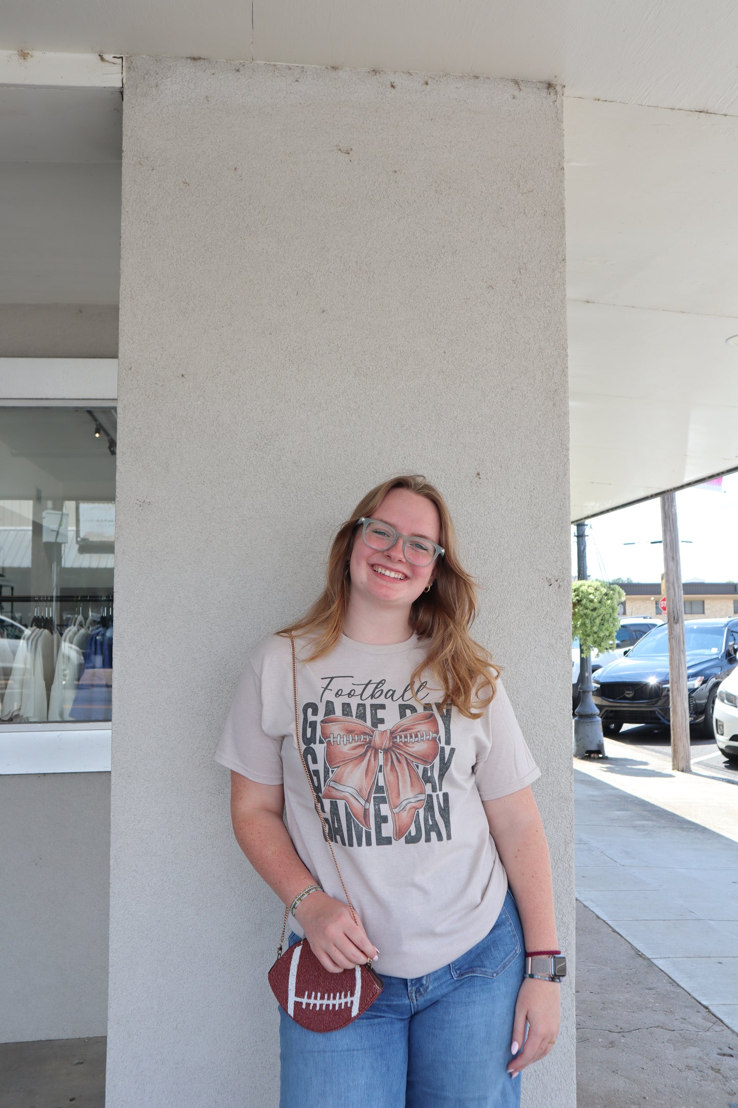 Football Game Day Bow Tee