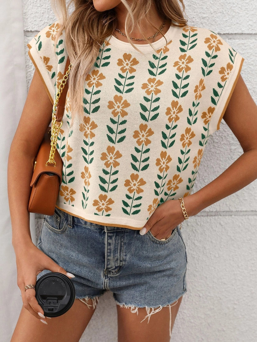 Charming Bloom Knit Top